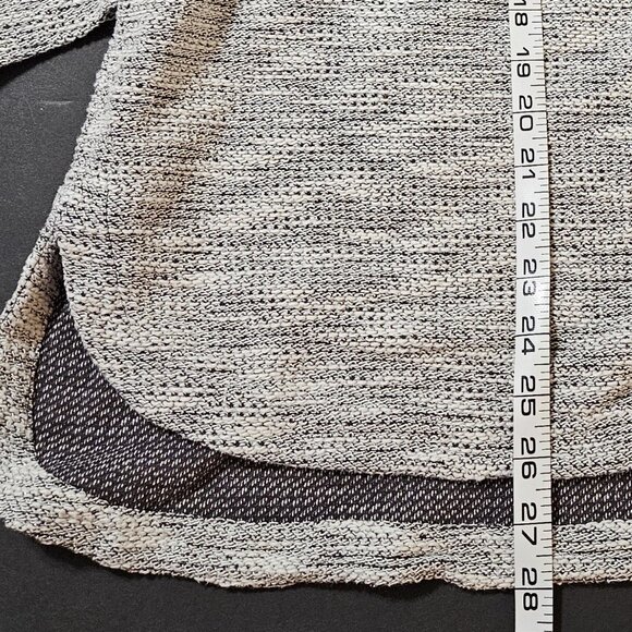 Plus Size Textured Cotton Blend Curved Hem Sweater - Picture 9 of 13